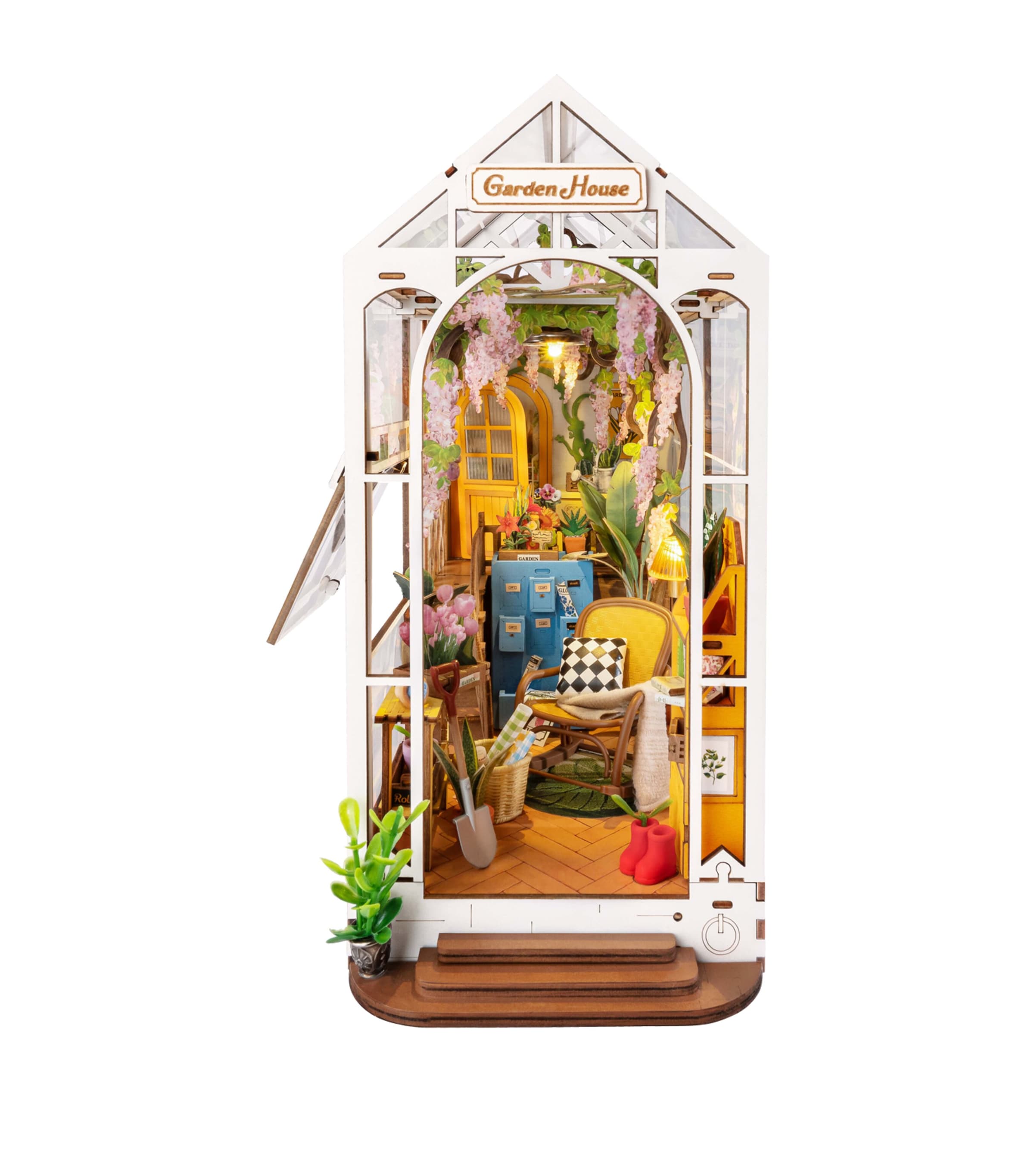 Robotime Wooden Flower House Booknook kit, imported from the UK