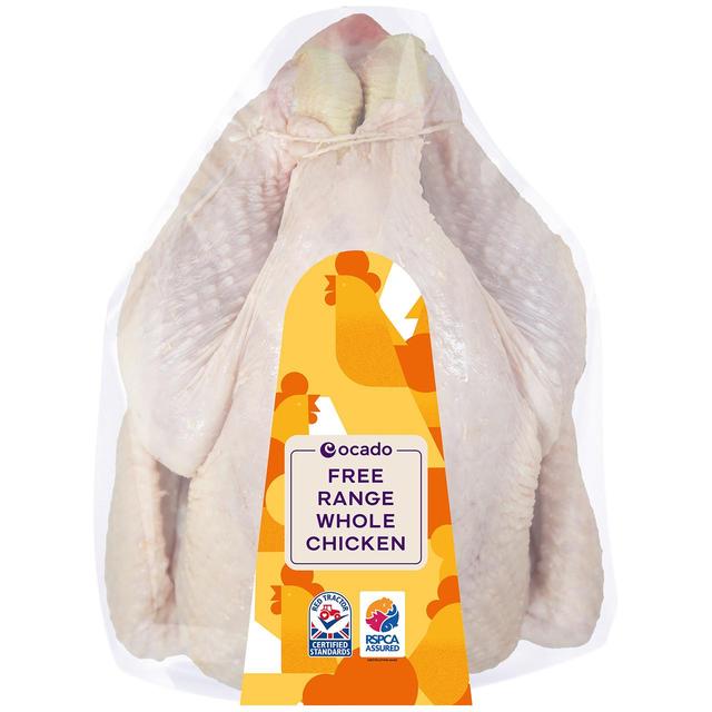 Ocado Free Range Whole Chicken   Typically: 1.8kg GOODS M&S   