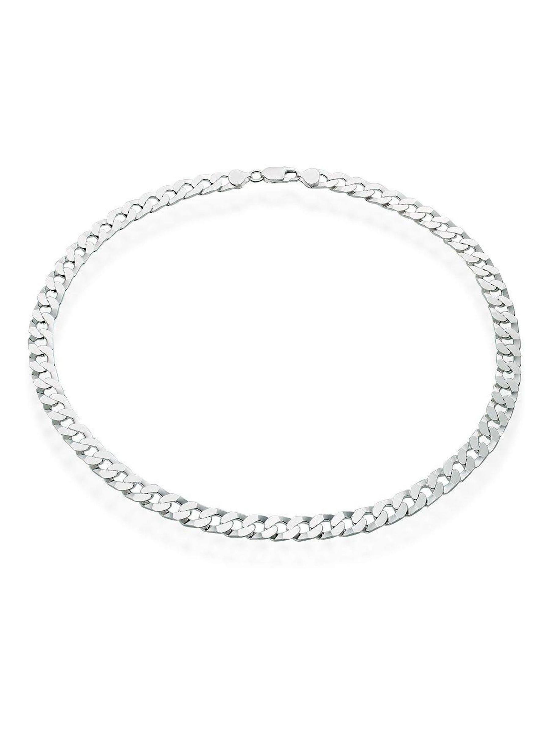 Sterling silver curb necklace 50cm (British brand)
