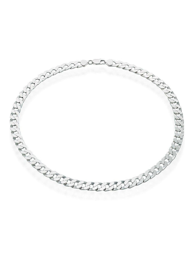 Sterling silver curb necklace 50cm (British brand)