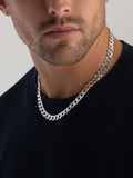 Sterling silver curb necklace 50cm (British brand)