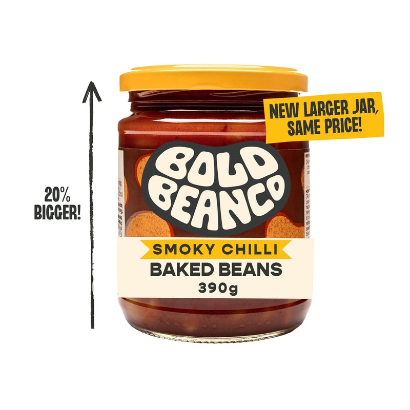 Bold Bean Co smoky chilli baked beans 390g - British product
