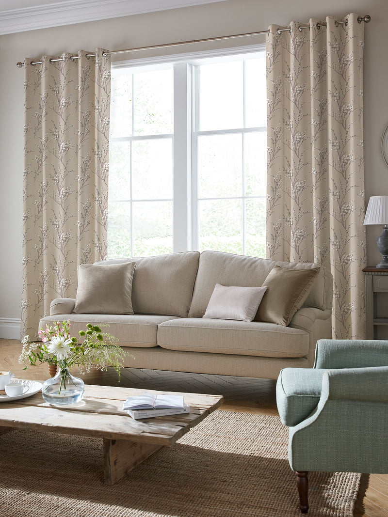 Laura Ashley pussy willow made to measure curtains, imported from the UK