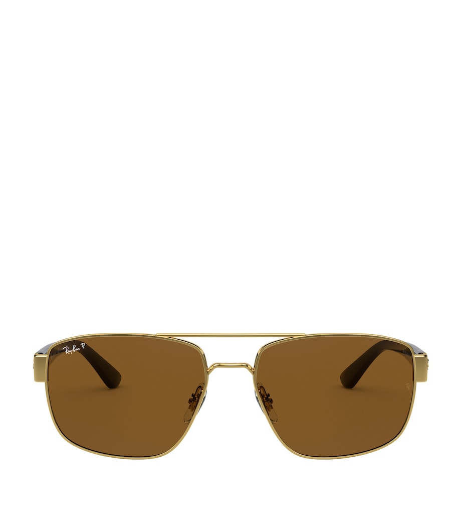 Ray-Ban rectangular sunglasses carbon fibre temples (British brand)