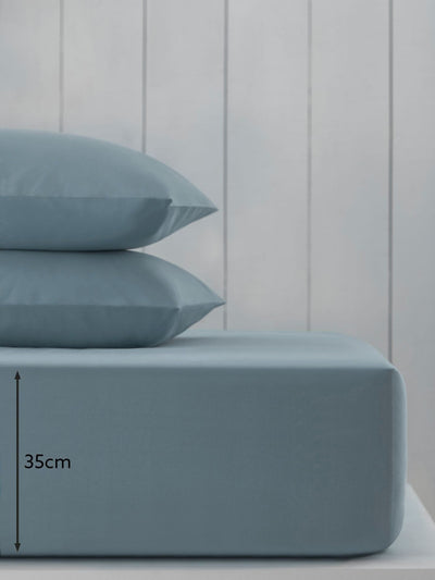 Drap-housse de lit extensible profond mi-coton bleu ardoise Next - Achetez en ligne sur McGrocer