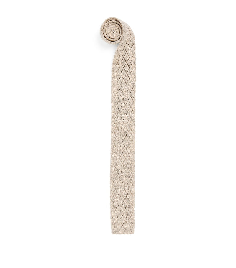 Eleventy silk linen blend skinny scarf (British brand)