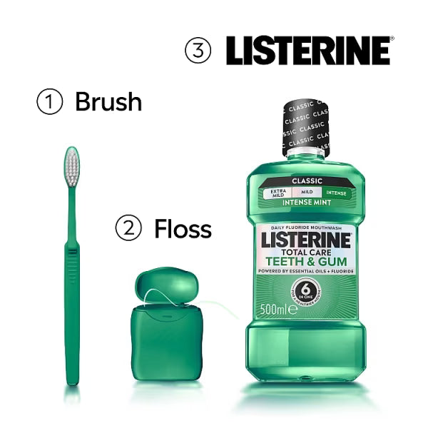 Listerine Teeth And Gum Mouthwash 500ml, UK version