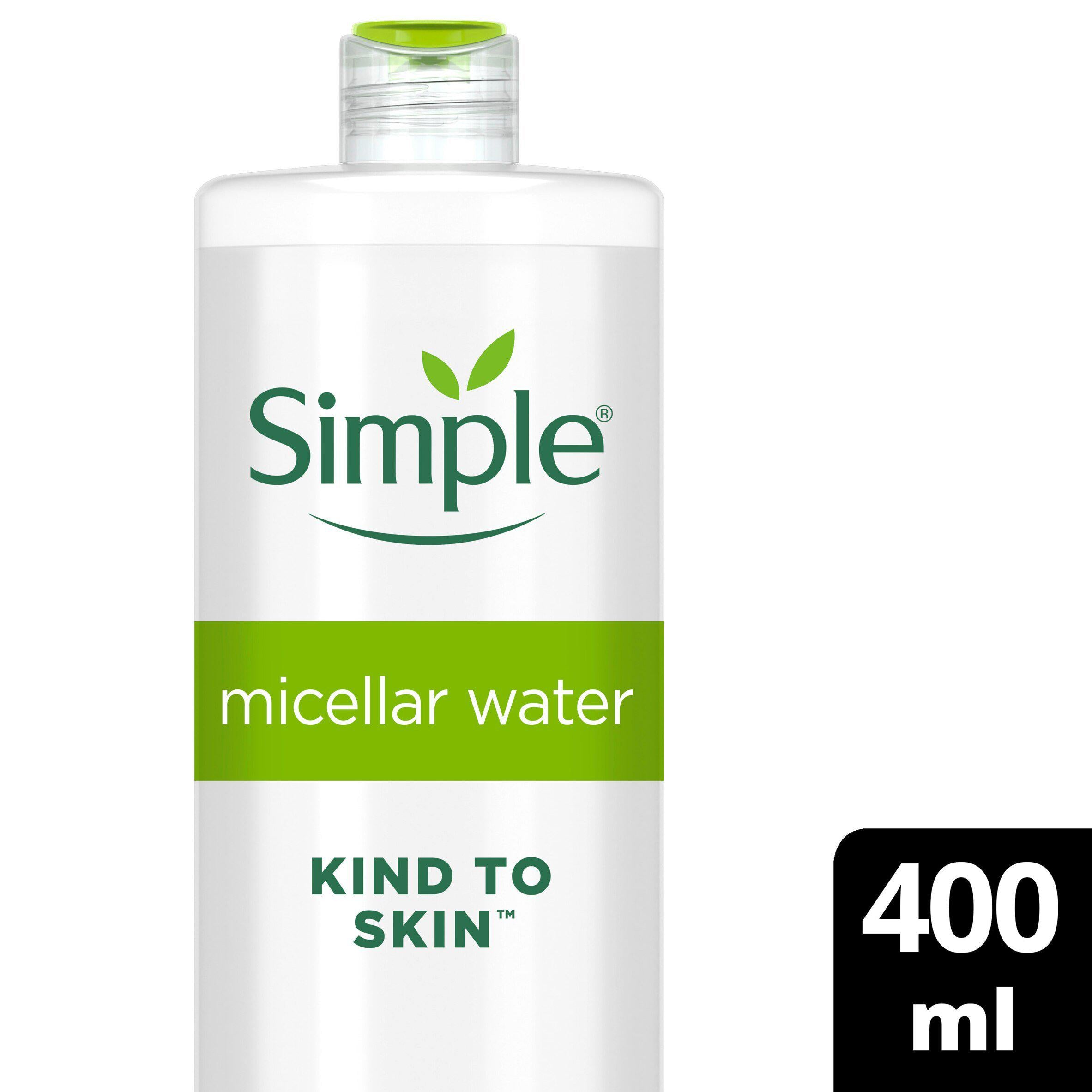 Simple Kind to Skin Instantly Hydrating Micellar Cleansing Water & Make-Up Remover 400ml face & body skincare Sainsburys   