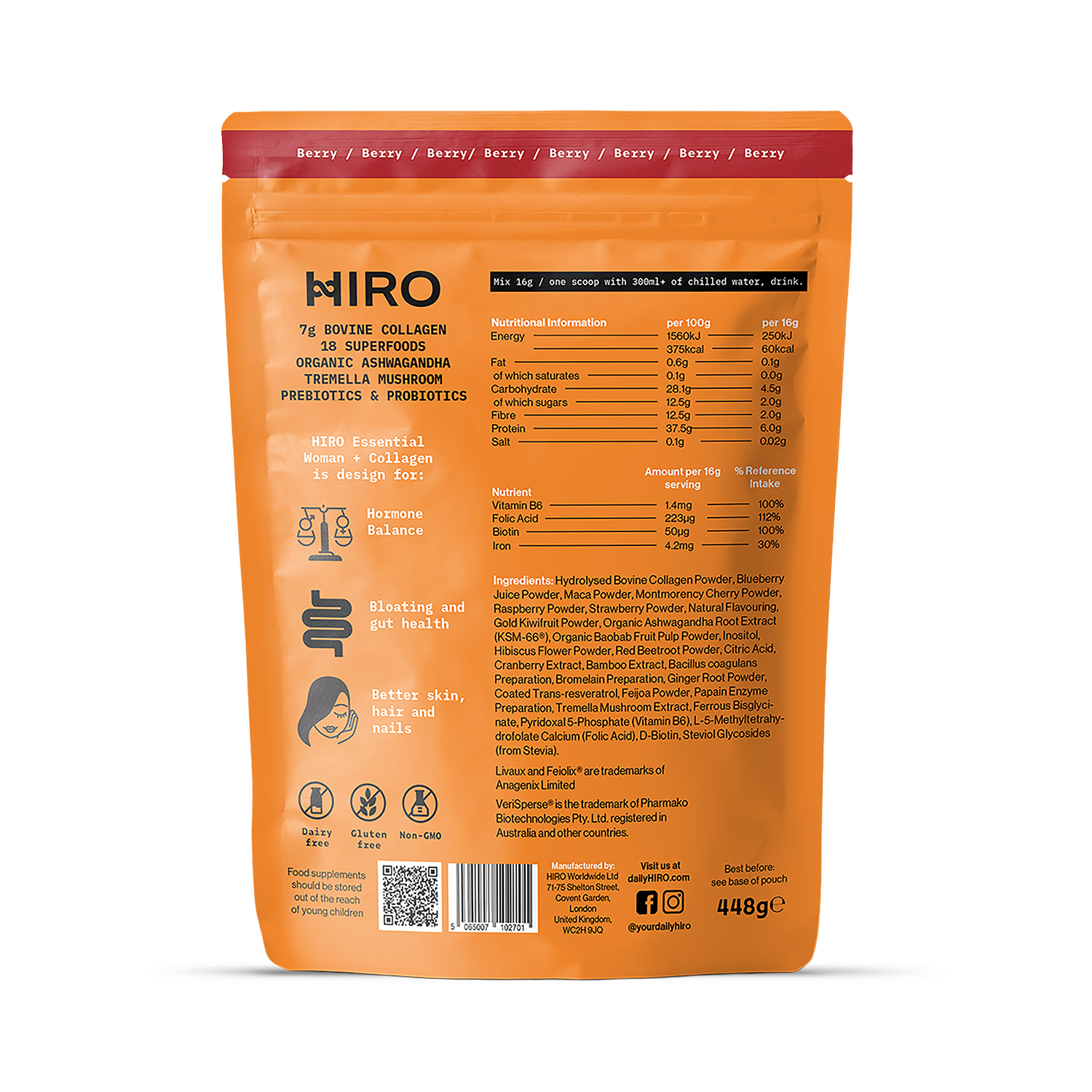 HIRO Woman Superblend with collagen 448g, UK version