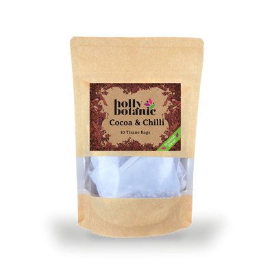 Holland & Barrett Holly Botanic Cocoa & Chilli Tisane 30 Tea Bags- Buy online at McGrocer