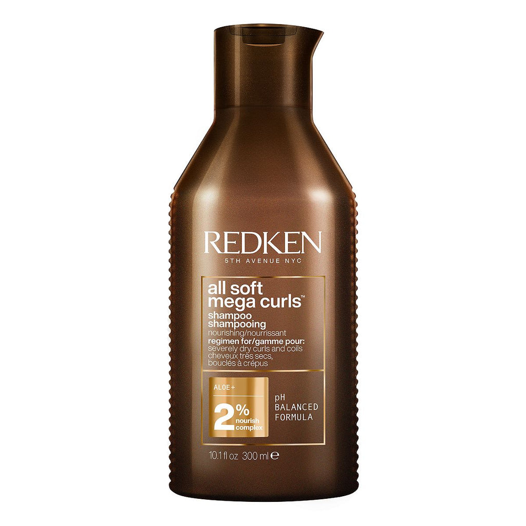 REDKEN All Soft Mega Curls Shampoo, For Dry Curly & Coily Hair, Gently Cleanses, Sulphate-Free Formula 300ml