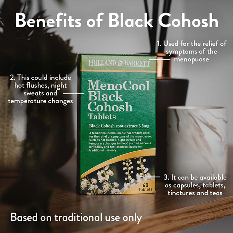 Holland & Barrett MenoCool Black Cohosh 60 Tablets, UK version