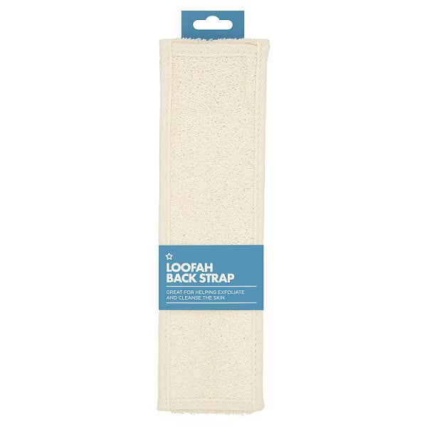 Superdrug loofah back strap for bathroom cleansing routines (British brand)