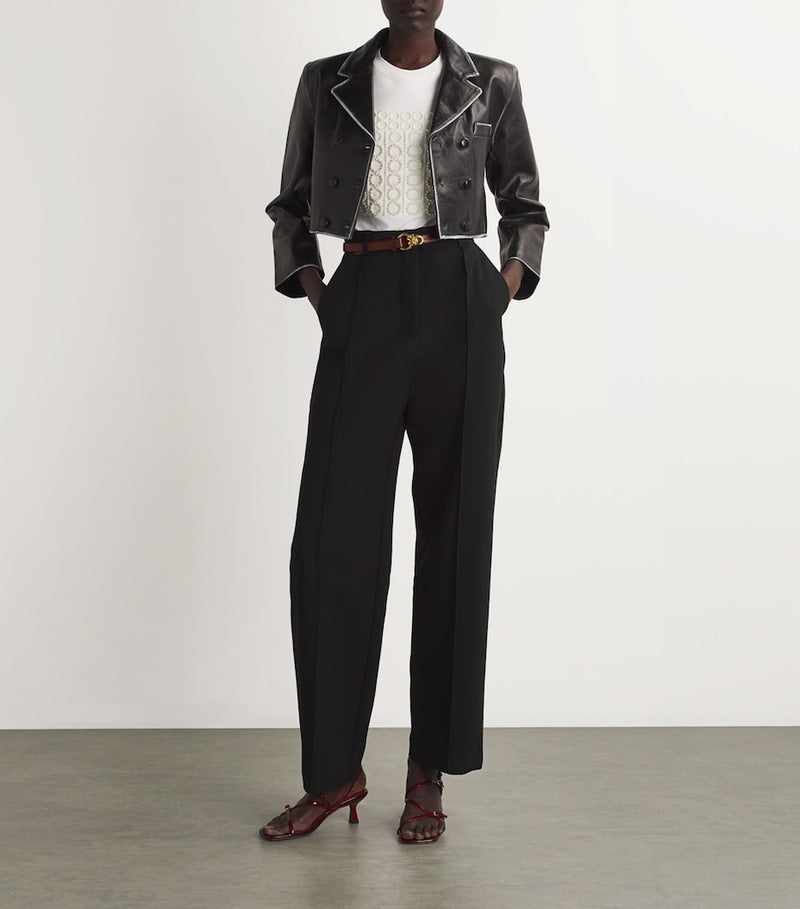 Sandro Paris leather chain buckle belt (British brand)