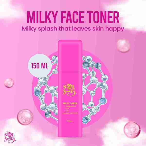 Sol Beauty milky face toner with niacinamide 150ml (British brand)