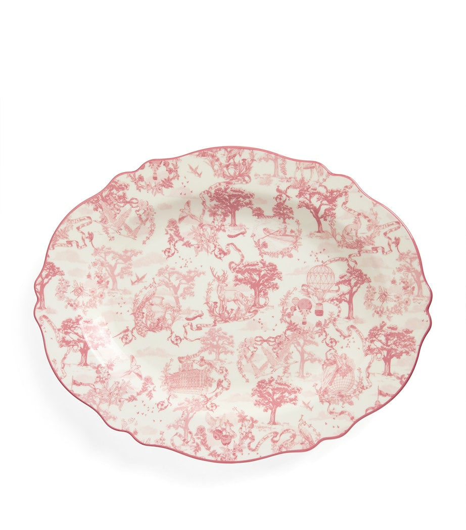 Harrods bone china toile platter 36cm, UK version