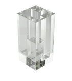 Christofle clear glass perspective vase, 28.5cm height - British product