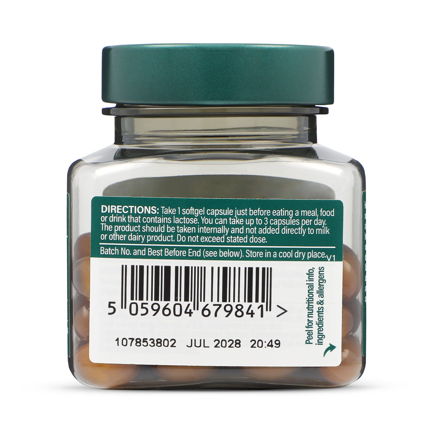 Holland & Barrett Lactase Enzyme 125mg 60 Capsules, UK version