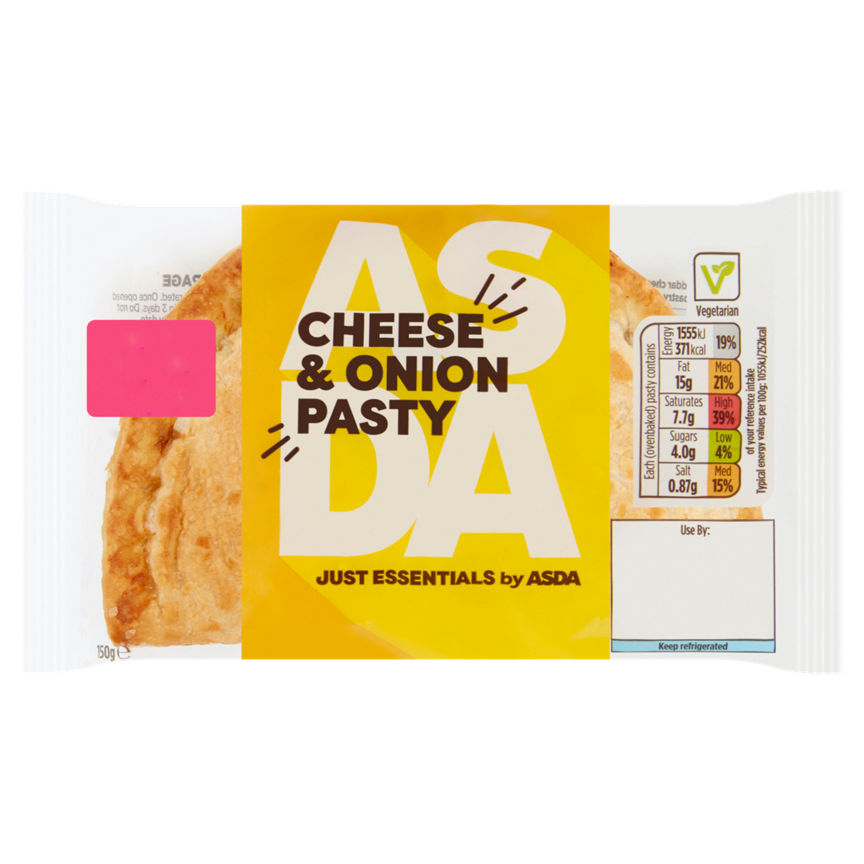 JUST ESSENTIALS by ASDA Cheese &amp; Onion Pasty