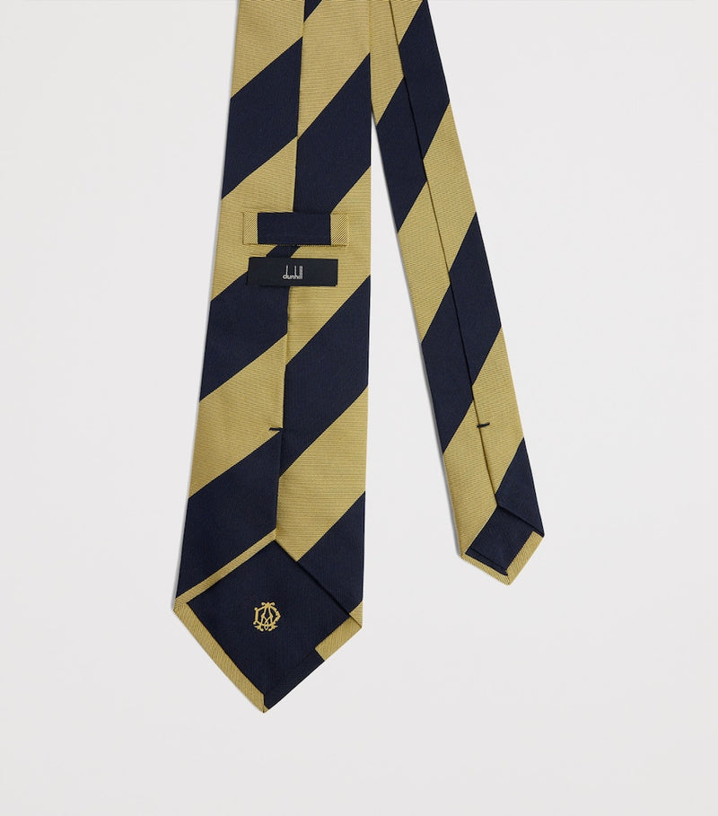 Dunhill mulberry silk stripe tie 9.5cm, imported from the UK
