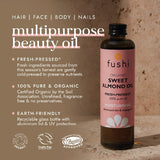 Fushi Organic Sweet Almond Oil 100ml - British product