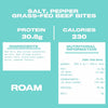 ROAM salt and pepper grass-fed beef bites 70g sharing bag (British brand)