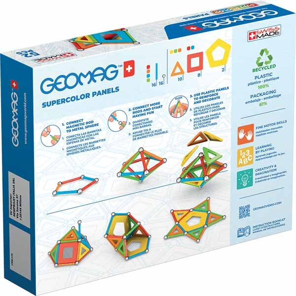 Geomag Supercolor magnetic construction set 52 pieces (British brand)