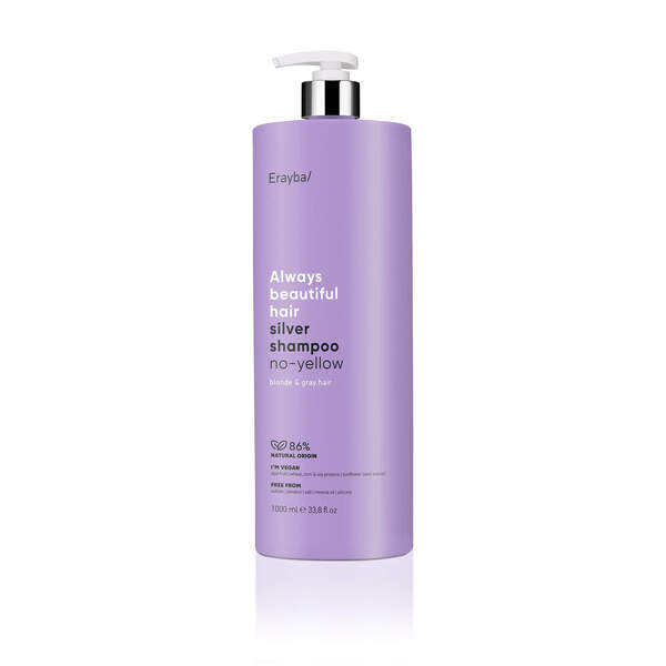 Erayba Silver No Yellow Shampoo 1000ml, imported from the UK