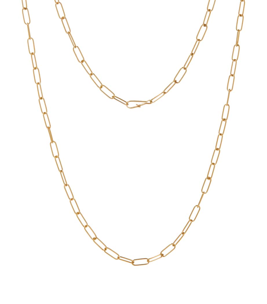 Annoushka mini yellow gold cable chain necklace - British product