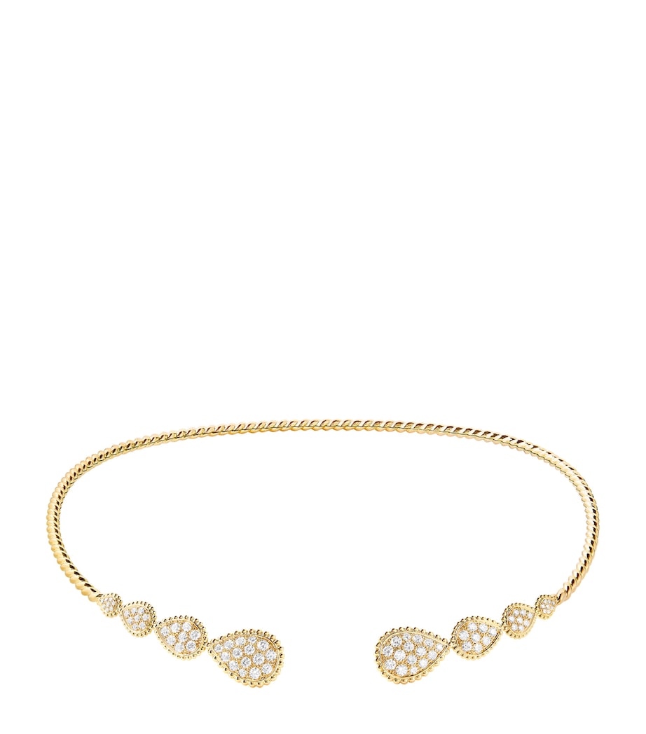 Boucheron yellow gold diamond choker 36cm, imported from the UK