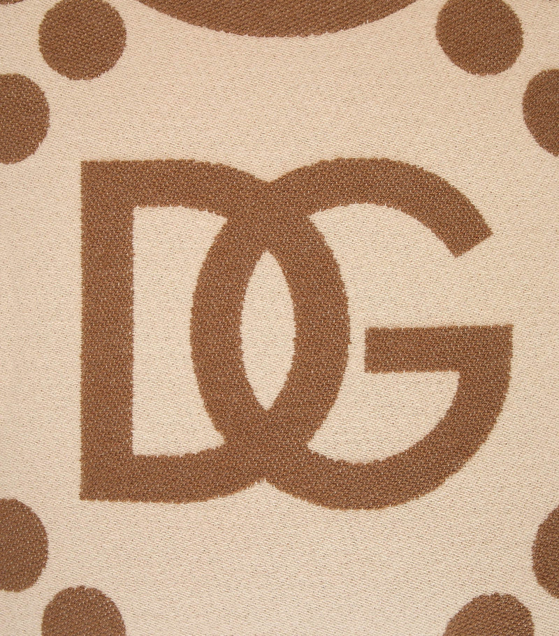 Dolce&Gabbana Casa Wool-Silk-Cashmere Logo Cushion 50cm x 50cm - British product