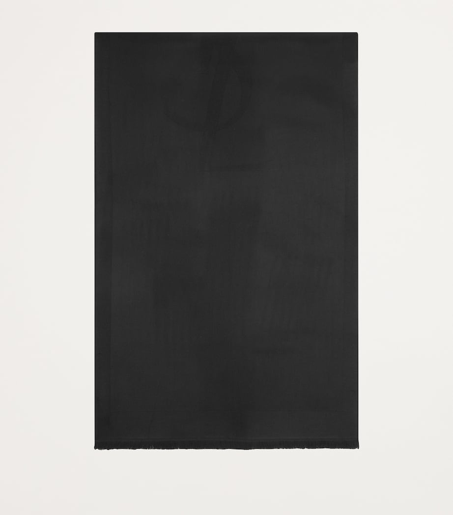 Saint Laurent wool logo scarf 75x220cm, imported from the UK