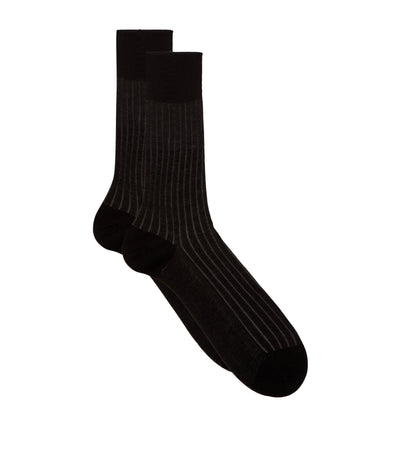 Harrods Falke Shadow Stripe Cotton Blend Socks- Buy online at McGrocer