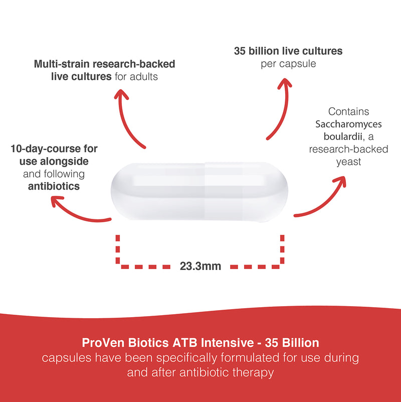 Pro-Ven ATB Intensive 35 billion probiotic capsules, UK version