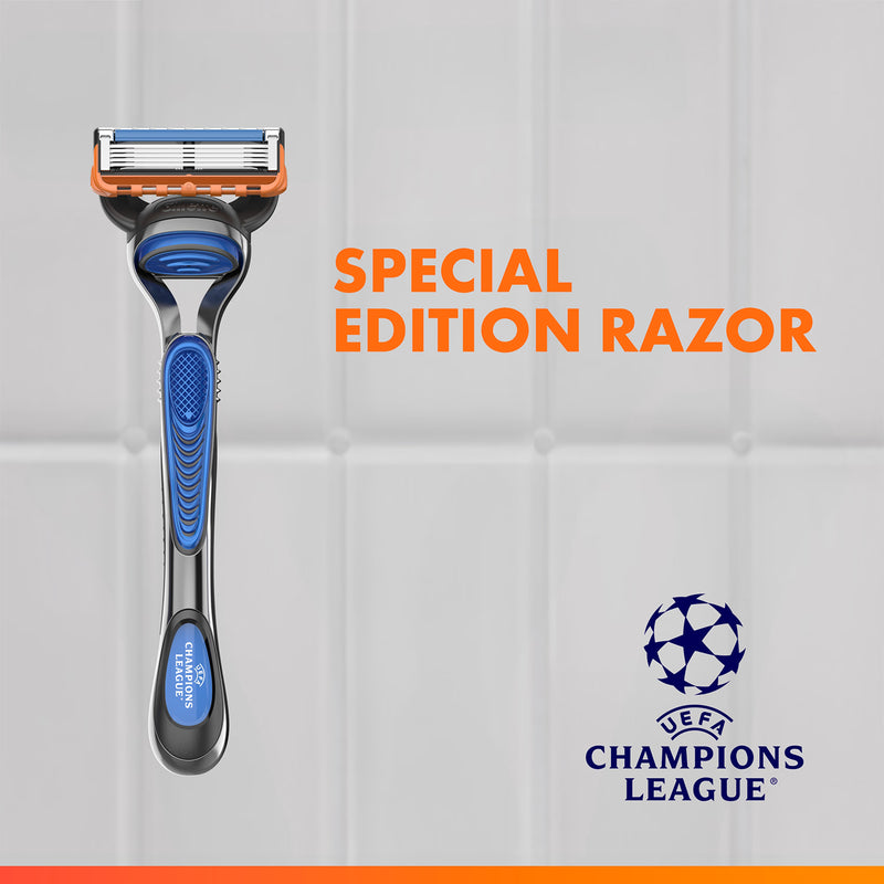 Gillette Fusion5 UCL razor set with gel and washbag, imported from UK