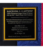 Leipzig Galleries Barcelona signed match jersey display, imported from the UK