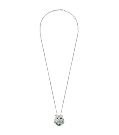 Harrods Boucheron White Gold and Diamond Wladimir the Cat Necklace- Buy online at McGrocer