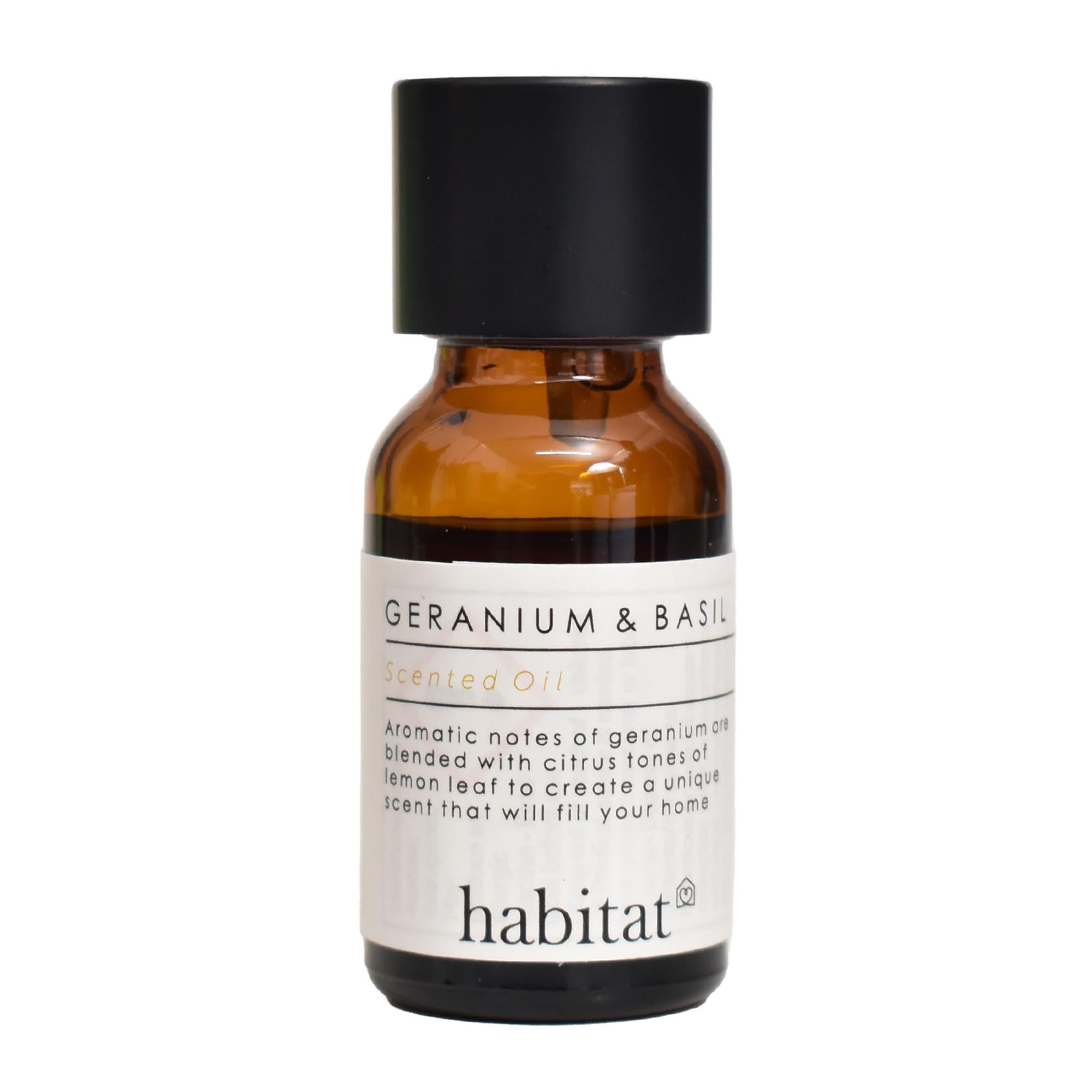 Habitat 15ml Scented Oil - Geranium & Basil GOODS Sainsburys   