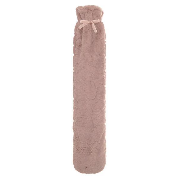 Aroma Home long hot water bottle pink faux fur - British product