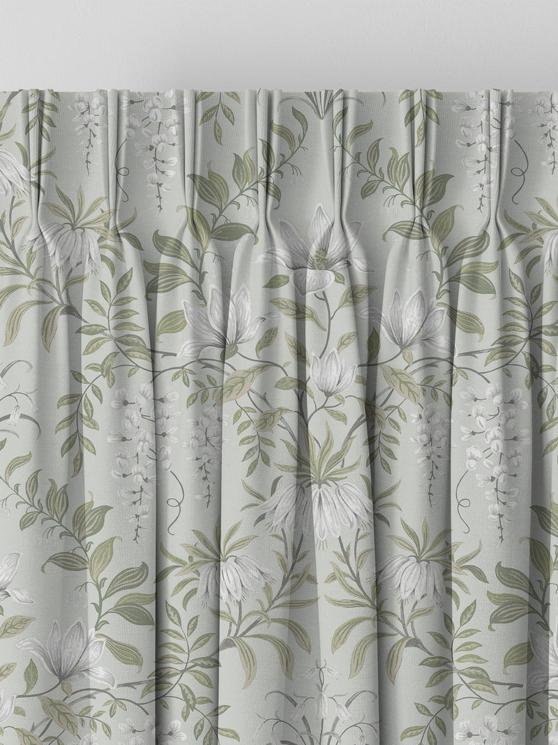 Laura Ashley sage green Parterre curtains made to measure, UK version