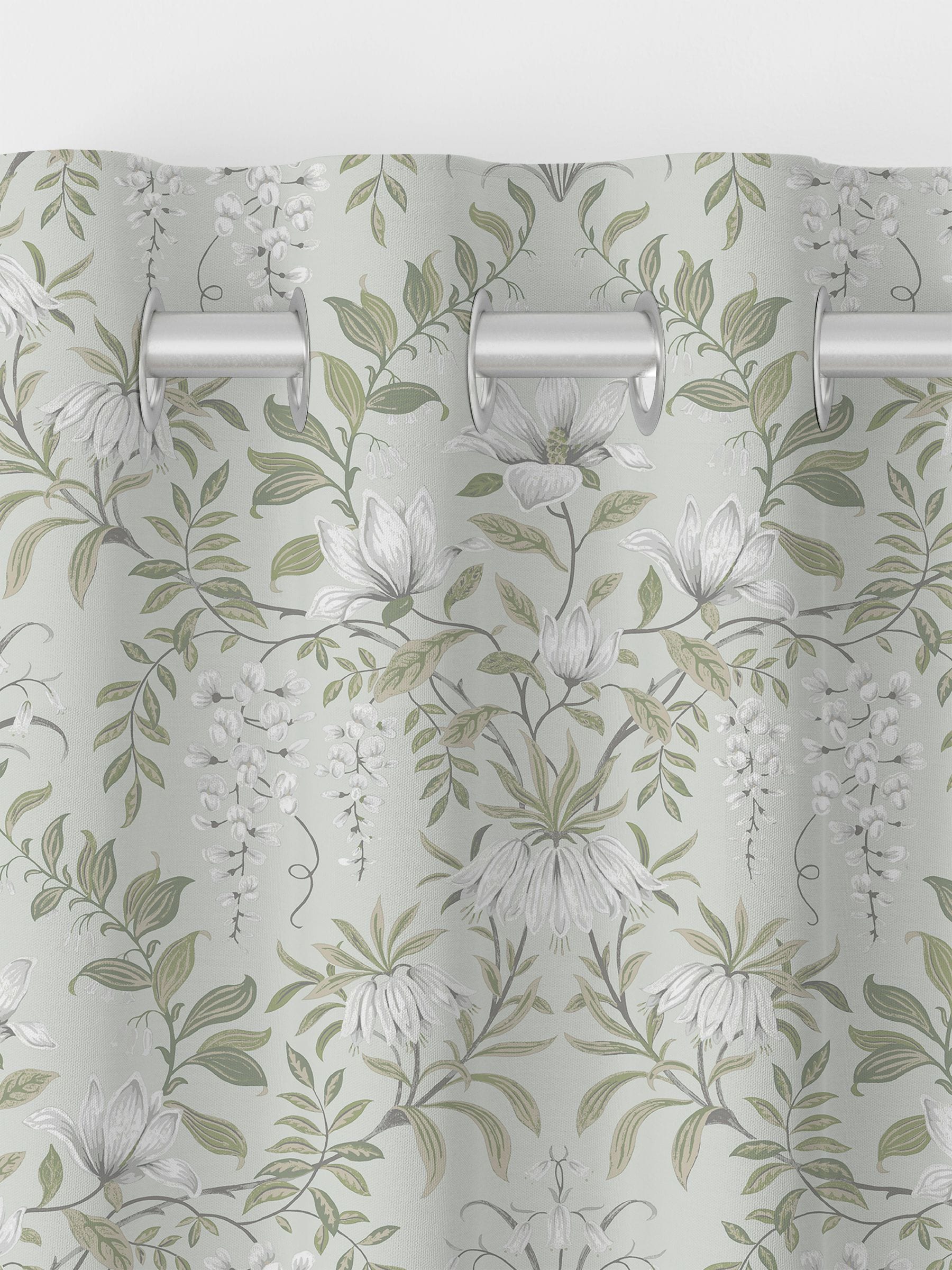 Laura Ashley sage green Parterre curtains made to measure, UK version