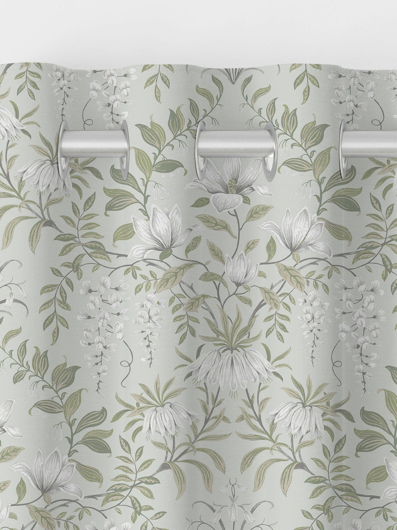 Laura Ashley sage green Parterre curtains made to measure, UK version