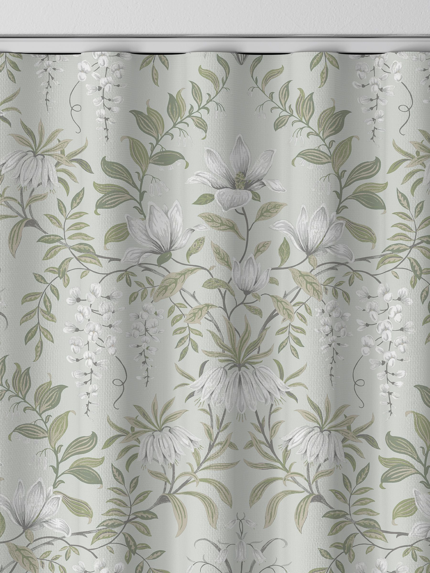 Laura Ashley sage green Parterre curtains made to measure, UK version