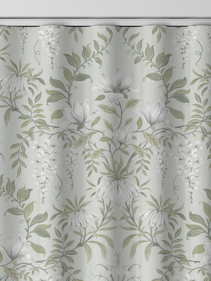 Laura Ashley sage green Parterre curtains made to measure, UK version