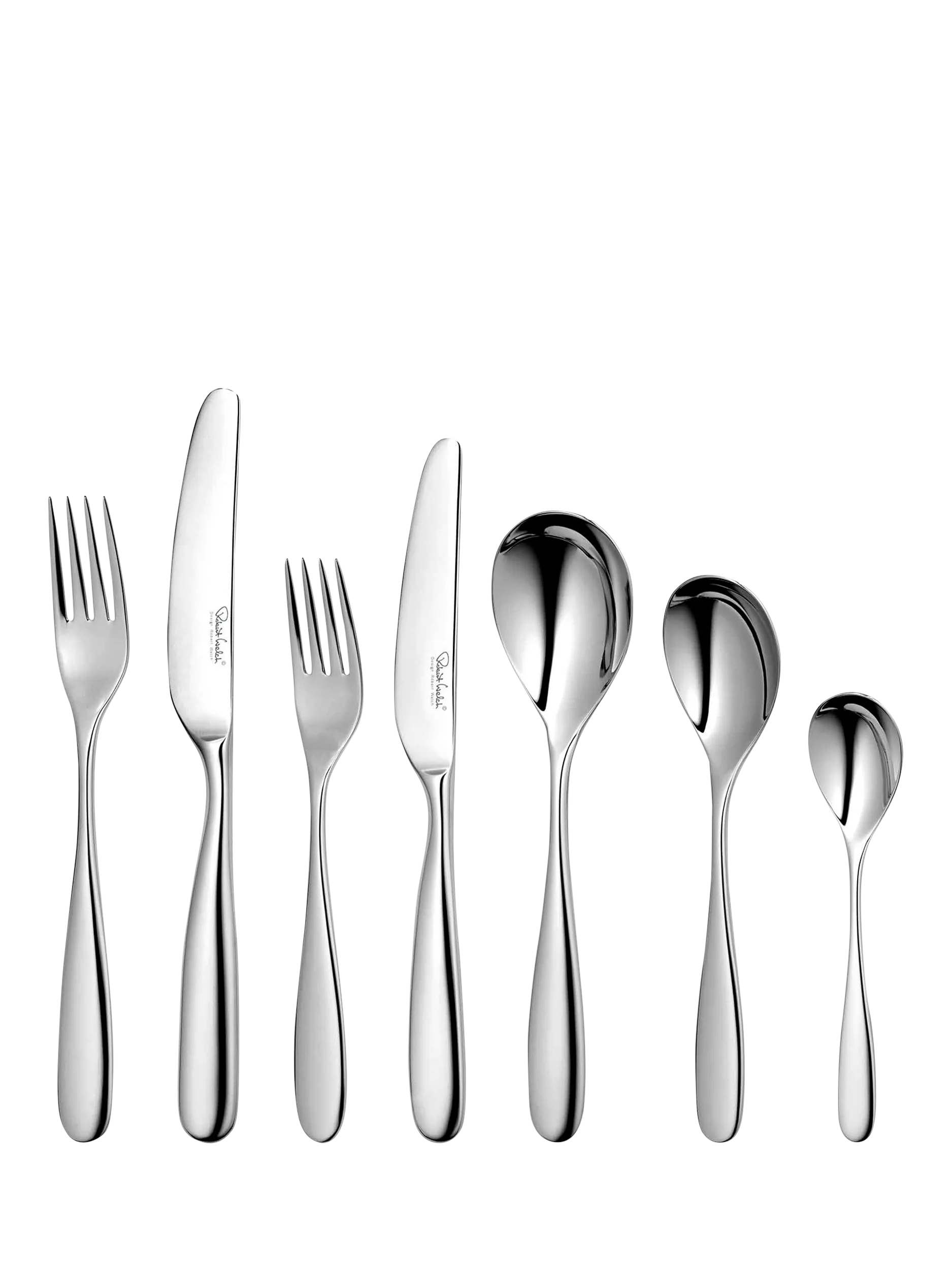 Robert Welch Stanton Bright stainless steel cutlery set 44 piece, UK version