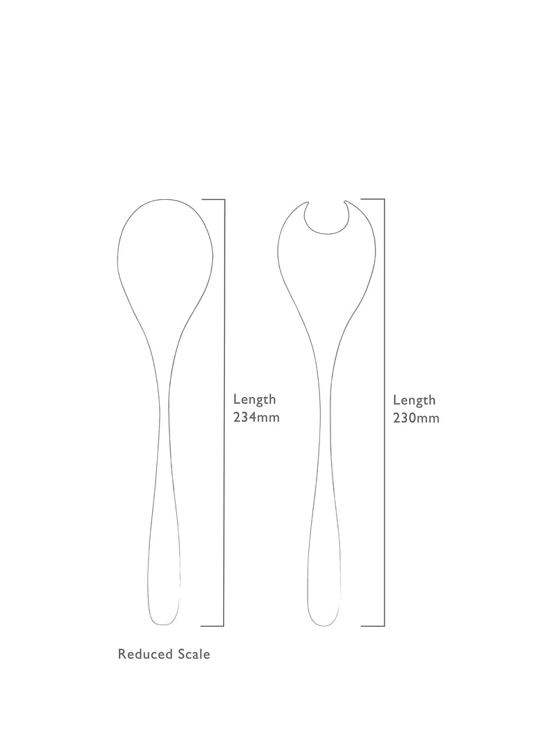Robert Welch Stanton stainless steel salad servers 2 piece, imported from the UK