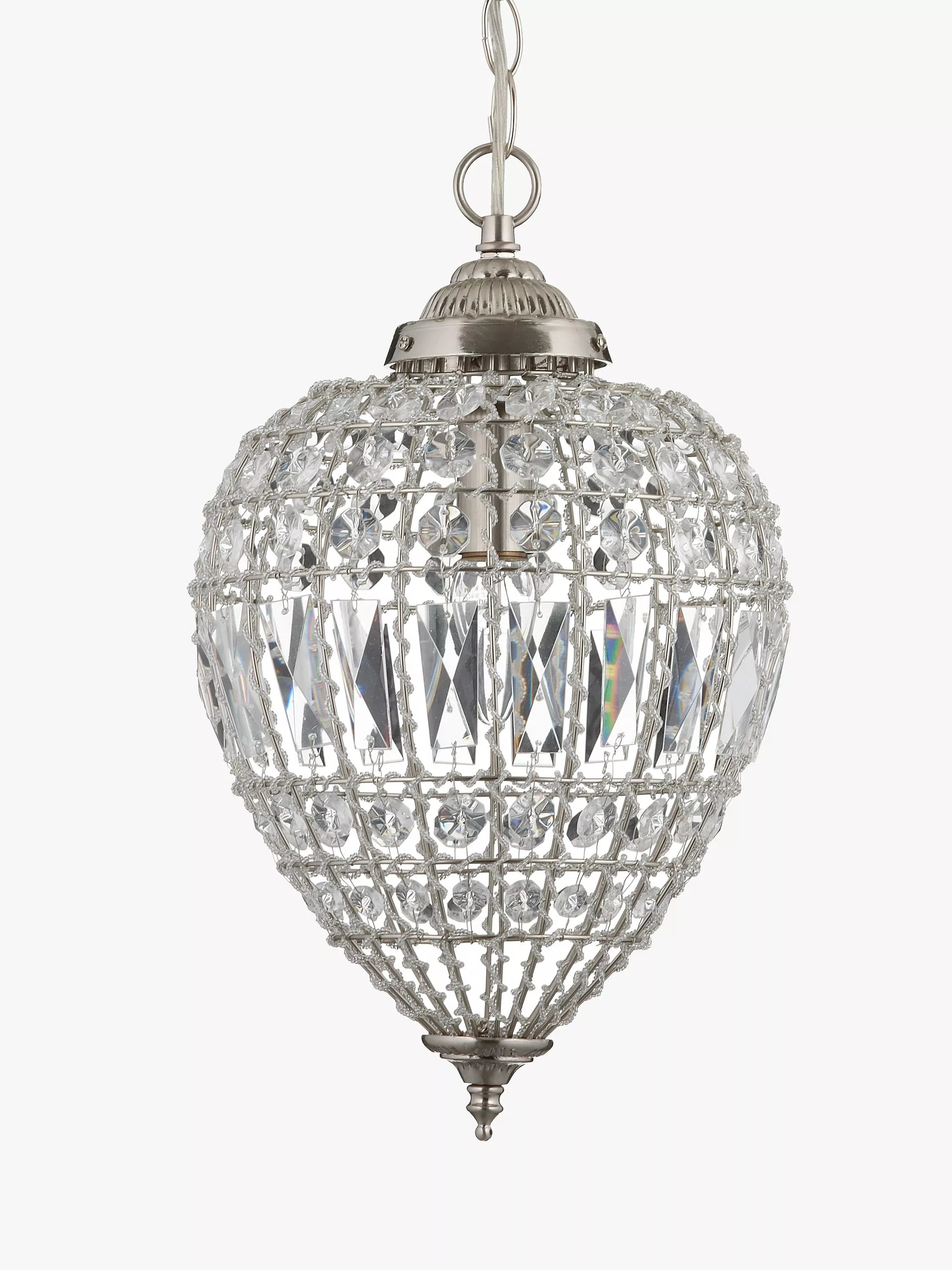 John Lewis Dante small ceiling light clear chandelier - British product