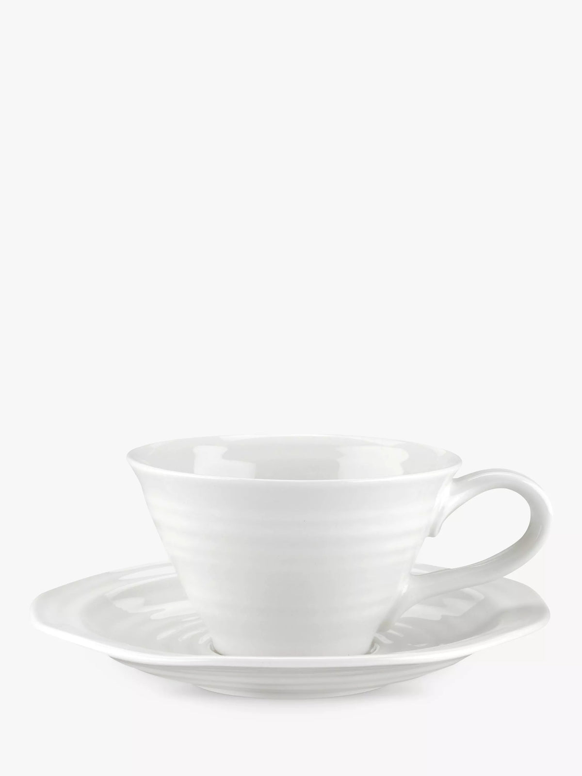 Sophie Conran Portmeirion porcelain teacup and saucer, imported from the UK