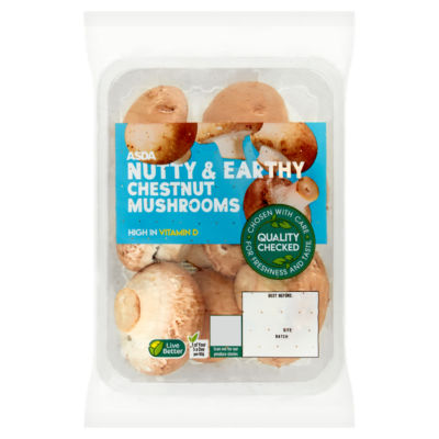 ASDA Nutty & Earthy Chestnut Mushrooms 250g - British product