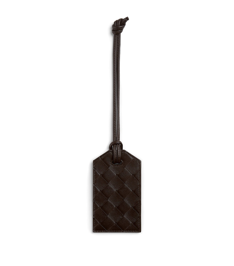 Bottega Veneta leather Intrecciato luggage tag - British product